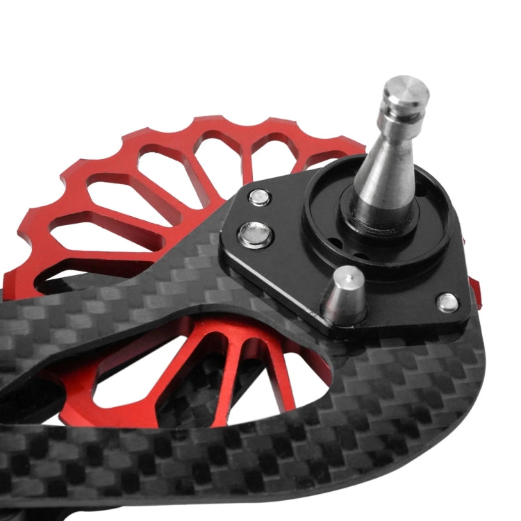 Carbon Fiber Guide Wheel For Road Bike Bicycle Bearing Rear Derailleur Guide Wheel Parts, Model Number: SD4 Red