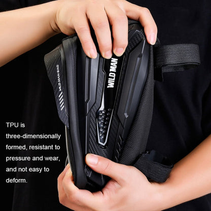 WILD MAN M30 1L Hard Shell Mountain Bike Front Beam Bag TPU Touch Screen Cycling Equipment Bag(Black)