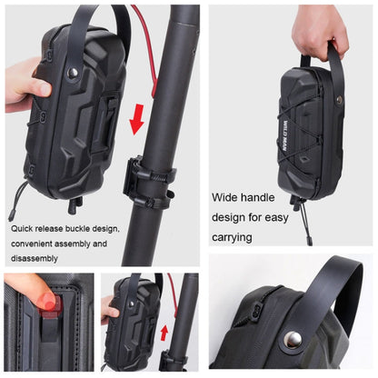 WILD MAN GD6X 2L Electric Scooter EVA Hard Shell Hanging Bag Folding Bike Bag(Black)
