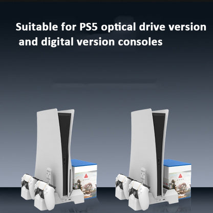Pour PS5 iplay Support de rangement et de refroidissement double siège (Blanc)