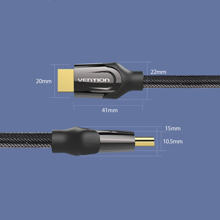Câble rond HDMI VenTion de 1,5 m Câble de transmission de signal pour moniteur d'ordinateur