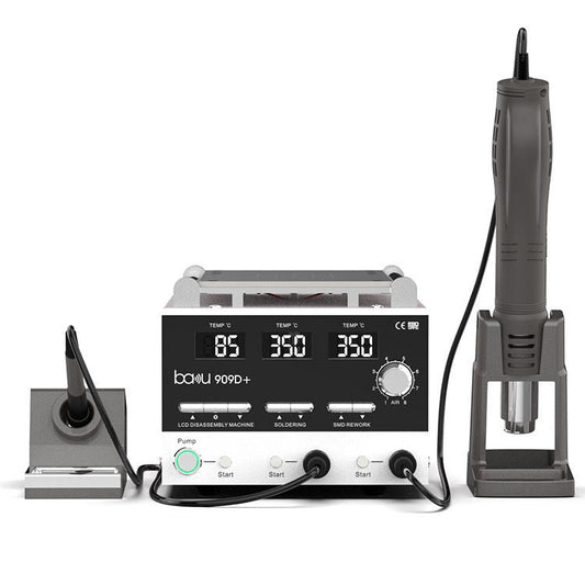 Baku BA-909D+ Station de soudage à air chaud 3 en 1 750W Extracteur d'écran pour téléphone portable Prise US 110V