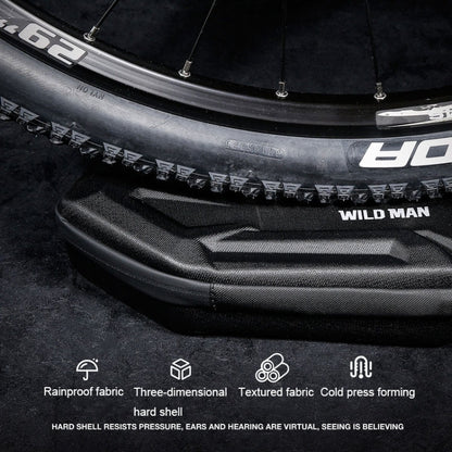 WILD MAN XT4 1.2L EVA Hard Shell Bicycle Triangle Bag Electric Vehicle Side Bag(Twill Pattern)