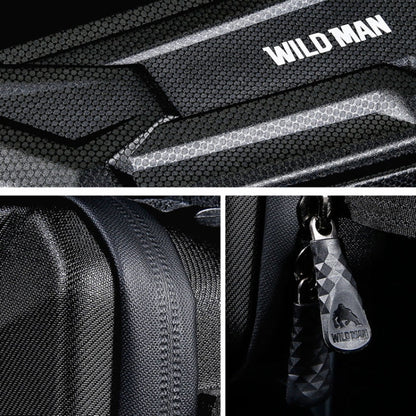 WILD MAN XT4 1.2L EVA Hard Shell Bicycle Triangle Bag Electric Vehicle Side Bag(Twill Pattern)