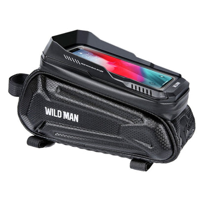 WILD MAN XT5 1.2L EVA Sacoche de Cadre Avant de Vélo Rigide Étanche pour Téléphone à Écran Tactile (Motif Solaire)