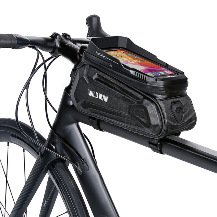 WILD MAN XT5 1.2L EVA Sacoche de Cadre Avant de Vélo Rigide Étanche pour Téléphone à Écran Tactile (Motif Solaire)