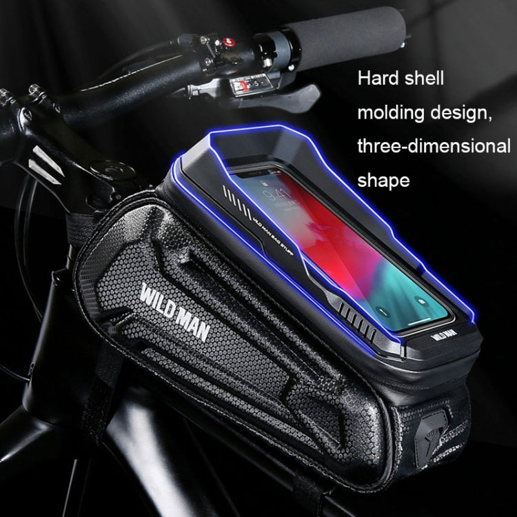 WILD MAN XT5 1.2L EVA Sacoche de Cadre Avant de Vélo Rigide Étanche pour Téléphone à Écran Tactile (Motif Solaire)