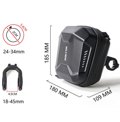 WILD MAN E18 2L EVA Sacoche de guidon rigide et étanche pour vélo, multifonctionnelle, à dégagement rapide (noir)