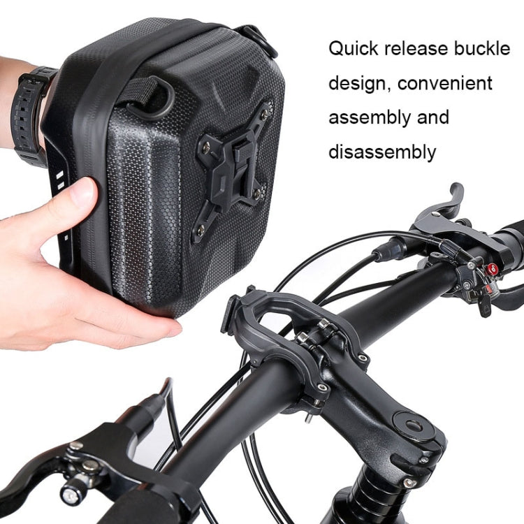 WILD MAN E18 2L EVA Sacoche de guidon rigide et étanche pour vélo, multifonctionnelle, à dégagement rapide (noir)