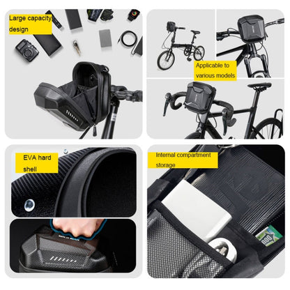 WILD MAN E18 2L EVA Sacoche de guidon rigide et étanche pour vélo, multifonctionnelle, à dégagement rapide (noir)