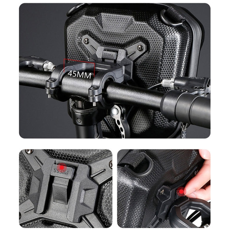 WILD MAN E18 2L EVA Sacoche de guidon rigide et étanche pour vélo, multifonctionnelle, à dégagement rapide (noir)