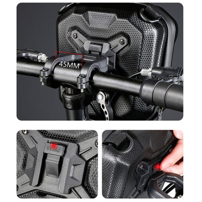 WILD MAN E18 2L EVA Sacoche de guidon rigide et étanche pour vélo, multifonctionnelle, à dégagement rapide (noir)