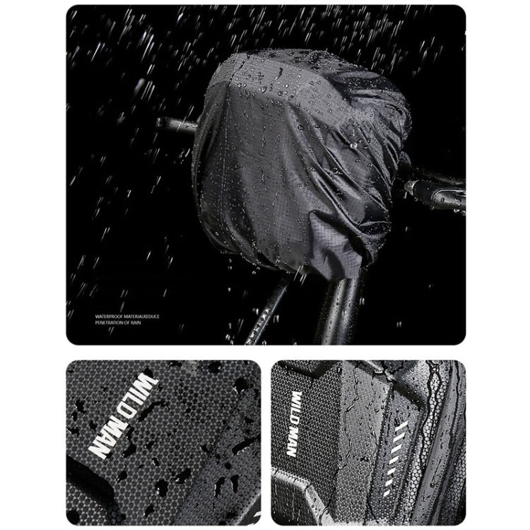 WILD MAN E18 2L EVA Sacoche de guidon rigide et étanche pour vélo, multifonctionnelle, à dégagement rapide (noir)