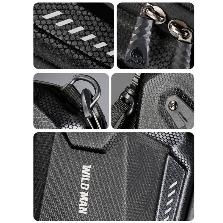 WILD MAN E18 2L EVA Sacoche de guidon rigide et étanche pour vélo, multifonctionnelle, à dégagement rapide (noir)
