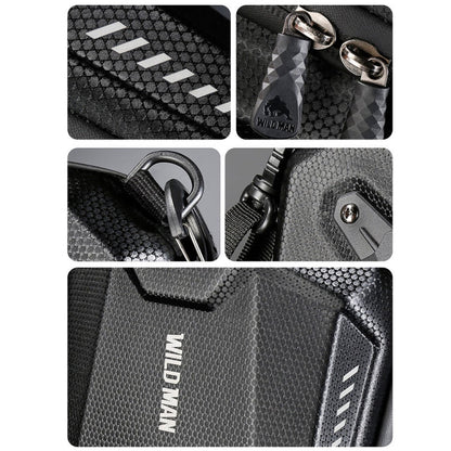WILD MAN E18 2L EVA Sacoche de guidon rigide et étanche pour vélo, multifonctionnelle, à dégagement rapide (noir)