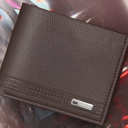 MenBense Men Wallet Casual Coin Purse Large Capacity Money Clip, Style: 555-2 (Dark Coffee)
