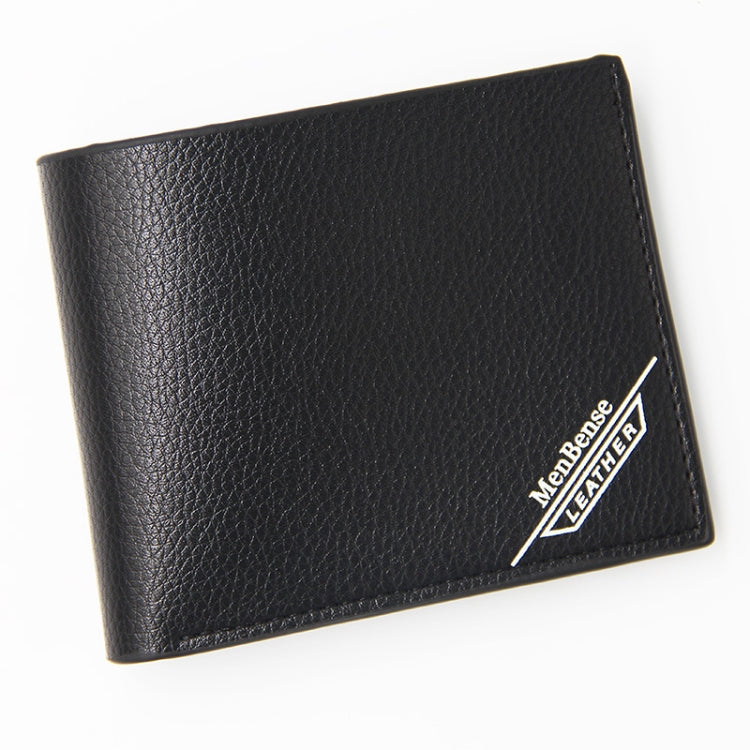 MenBense Men Wallet Casual Coin Purse Large Capacity Money Clip, Style: 555-1 (Black)