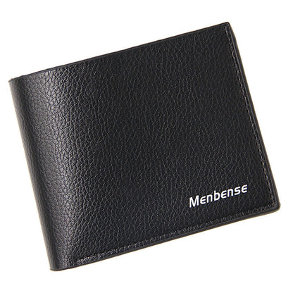 MenBense Men Wallet Casual Coin Purse Large Capacity Money Clip, Style: 555-3 (Black)