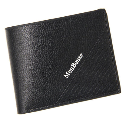 MenBense Men Wallet Casual Coin Purse Large Capacity Money Clip, Style: 555-8 (Black)
