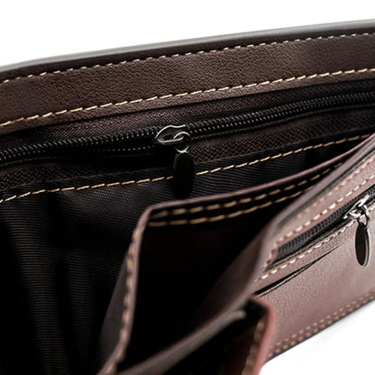 MenBense Men Short Wallet Personalized Coin Purse Frosted Clutch Money Clip(Blue)