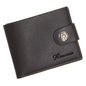MenBense Men Short Magnetic Clasp Wallet Multi-Card Coin Purse(Dark Coffee)