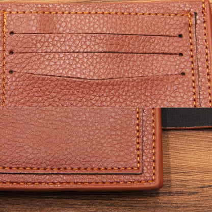 MenBense Men Short Magnetic Clasp Wallet Multi-Card Coin Purse(Light Coffee)
