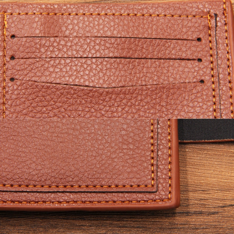 MenBense Men Short Magnetic Clasp Wallet Multi-Card Coin Purse(Dark Coffee)