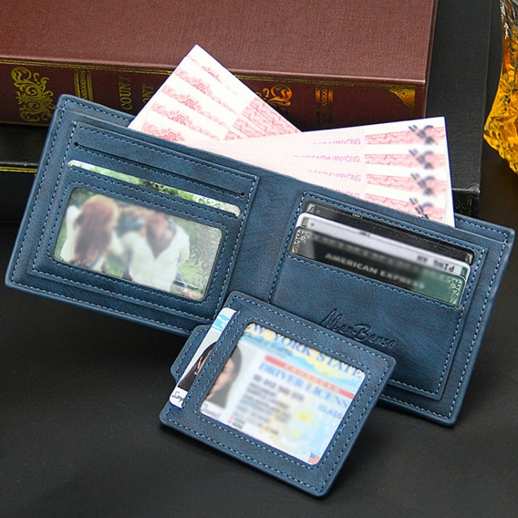 Menbense Men Short Wallet Casual Multi-Card Coin Purse(Light Brown)