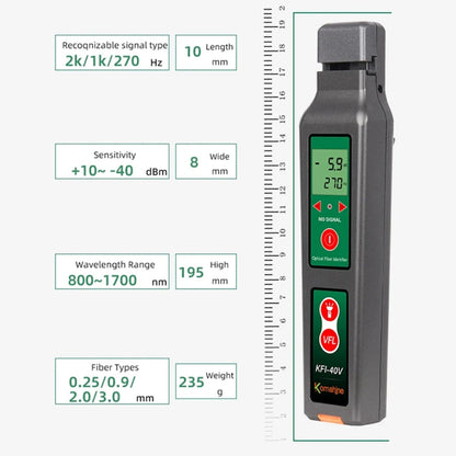 Komshine Fiber Optic Identifier Optical Cable Signal Direction Identifier With VFL Red Light 10mW(KFI-40V)
