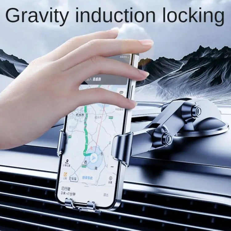 SHUNWEI SD-1132B Car Phone Suction Cup + Air Vent Holder Gravity Sensing Support Bracket(Gray)