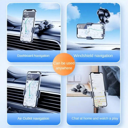 SHUNWEI SD-1132B Car Phone Suction Cup + Air Vent Holder Gravity Sensing Support Bracket(Gray)