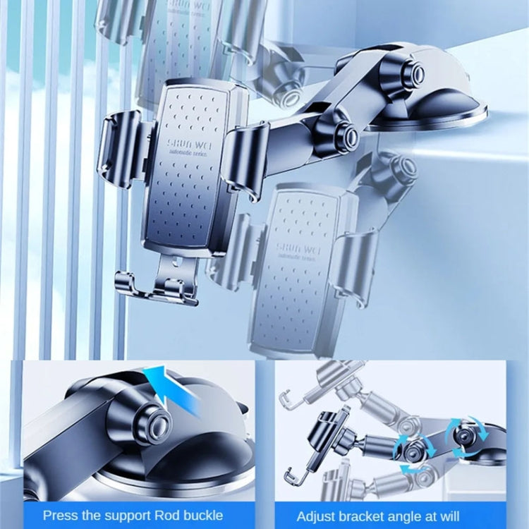 SHUNWEI SD-1132B Car Phone Suction Cup + Air Vent Holder Gravity Sensing Support Bracket(Blue)