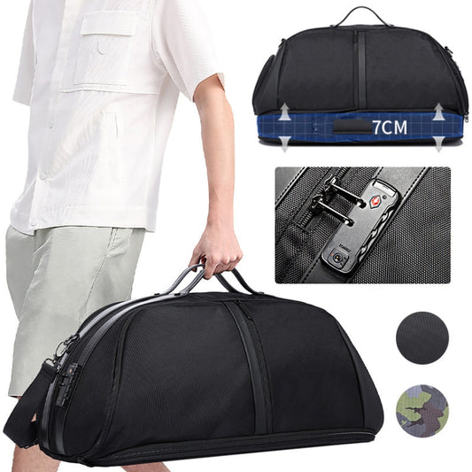 BANGE BG-77178 Handheld Large Capacity Travel Bag Mens/Ladies Wet & Dry Gym Bag(Black)