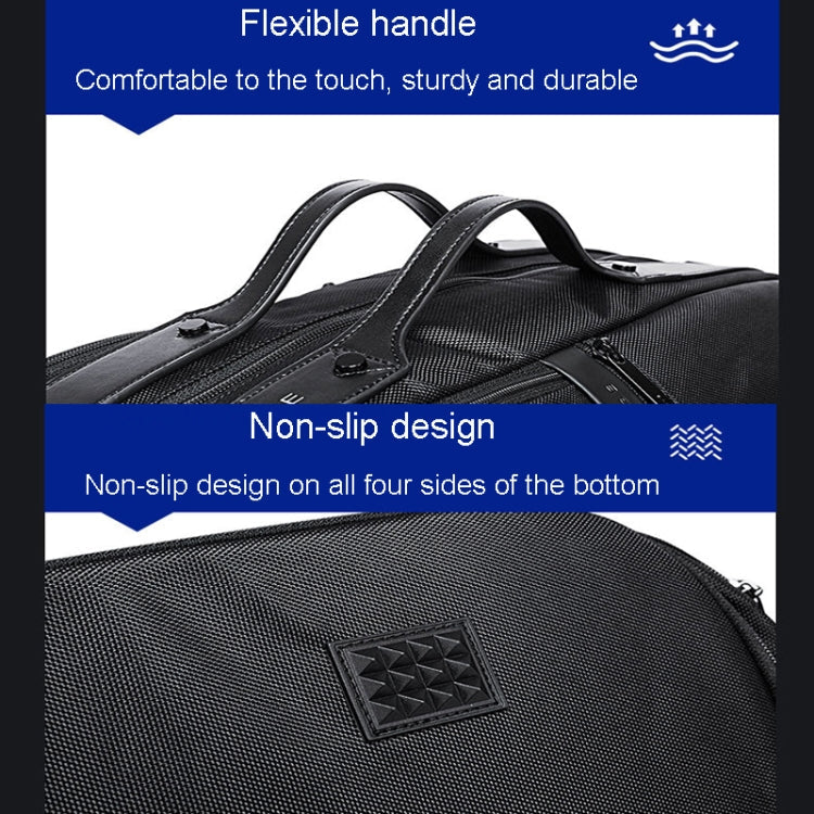 Sac de voyage portable grande capacité BANGE BG-77178 pour hommes/femmes, sac de sport sec et humide (noir)