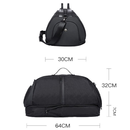 Sac de voyage portable grande capacité BANGE BG-77178 pour hommes/femmes, sac de sport sec et humide (noir)