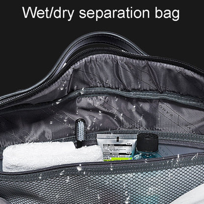 Sac de voyage portable grande capacité BANGE BG-77178 pour hommes/femmes, sac de sport sec et humide (noir)