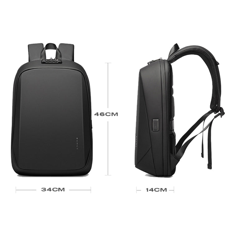 Sac à dos pour ordinateur portable BANGE BG-7251 pour homme, sac de voyage professionnel, grande capacité, étanche (gris)