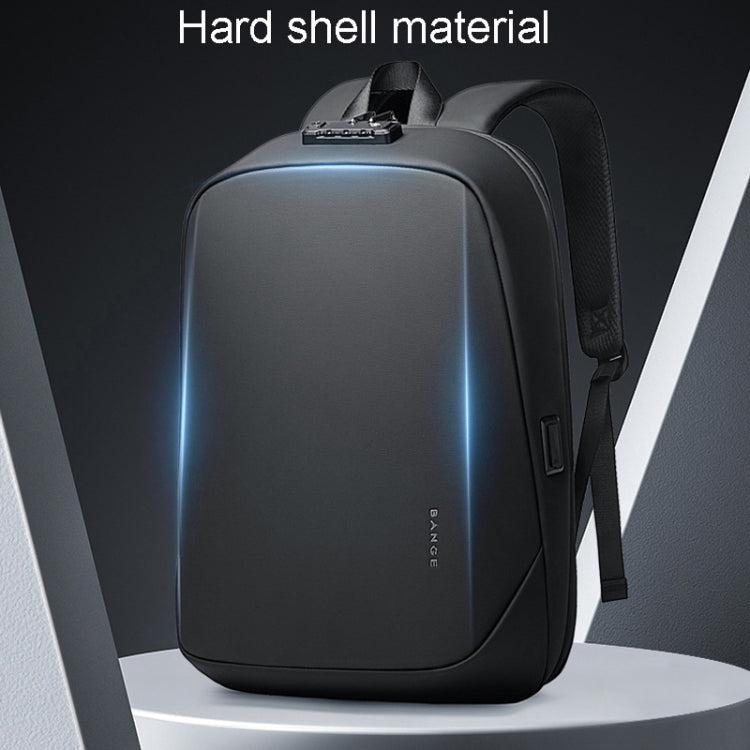 BANGE BG-7251 Mens Business Double-Shoulder Laptop Bag Large Capacity Waterproof Backpack(Black)