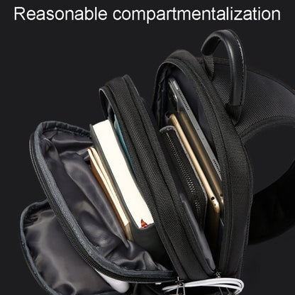 BANGE BG-7718 Sac de Poitrine pour Homme Grande Capacité Sac à Bandoulière Sport Décontracté (Noir)