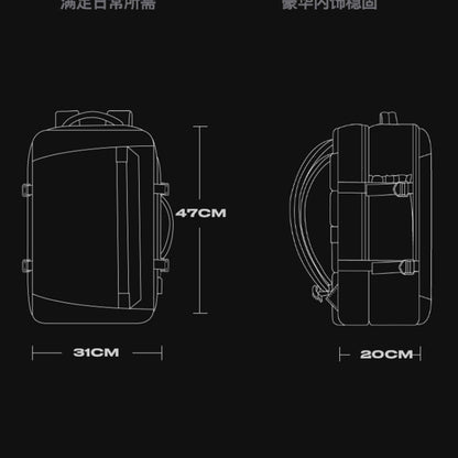 BANGE BG-2892 Mens Business Double-Shoulder Backpack Large Capacity Traveling Computer Bag(Black)