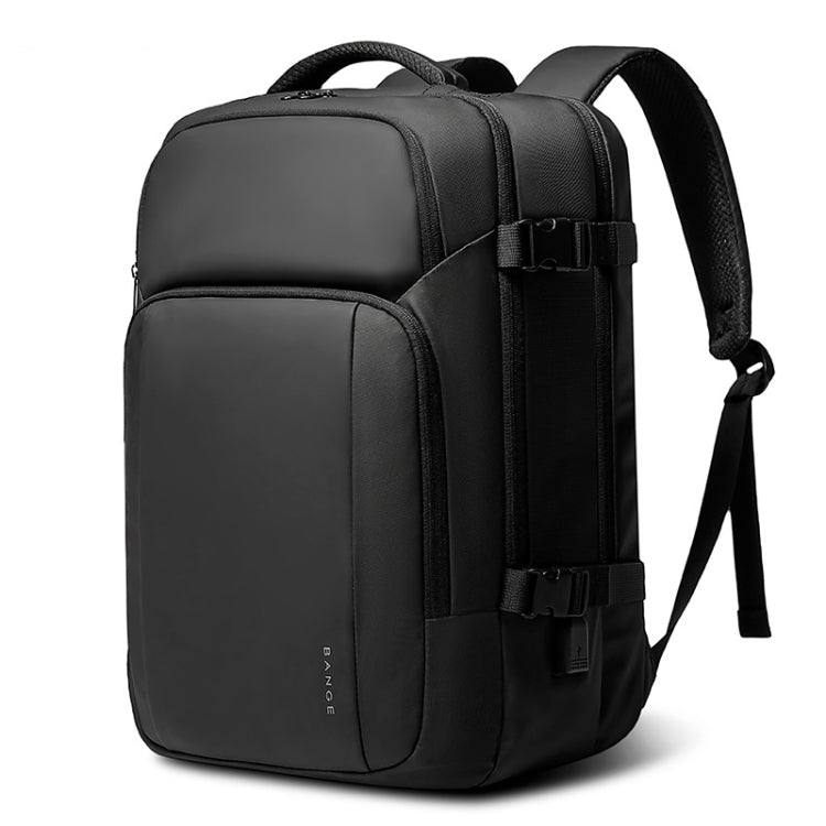 BANGE BG-7690 Sac à dos business double épaule pour homme, grande capacité, étanche, sac d'ordinateur de voyage (noir)