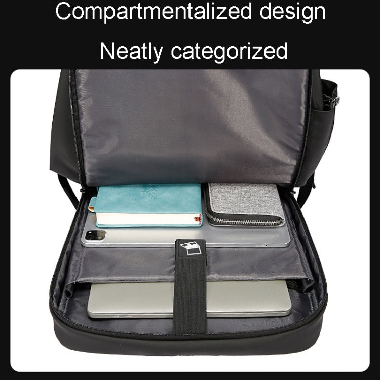 BANGE BG-7690 Sac à dos business double épaule pour homme, grande capacité, étanche, sac d'ordinateur de voyage (noir)