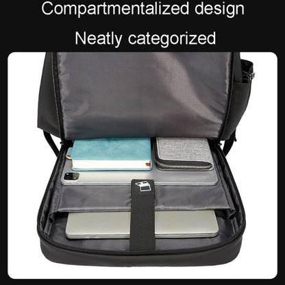 BANGE BG-7690 Sac à dos business double épaule pour homme, grande capacité, étanche, sac d'ordinateur de voyage (noir)