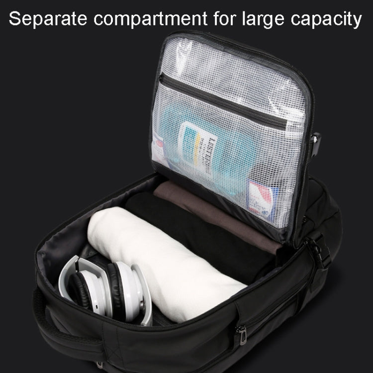 BANGE BG-7690 Sac à dos business double épaule pour homme, grande capacité, étanche, sac d'ordinateur de voyage (noir)