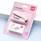 Deli Agrafeuse Macaron Couleur + 640 Agrafes Mini Agrafeuse de Bureau Papeterie (Rose)