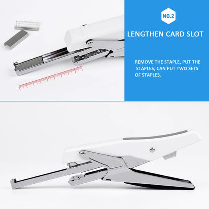 Deli  Labor-saving Stapler NO.12 Handheld Stapler Papers Stapling Machine, Spec: 0329 Black