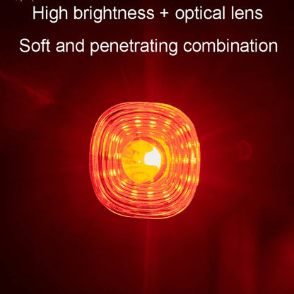ENLEE EN09 Feu arrière de vélo Lumière d'avertissement lumineuse pour la conduite de nuit Feux de moto de route, Modèle : Modèle intelligent