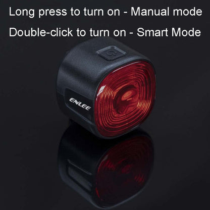 ENLEE EN09 Feu arrière de vélo Lumière d'avertissement lumineuse pour la conduite de nuit Feux de moto de route, Modèle : Modèle intelligent