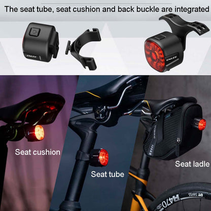 ENLEE EN09 Feu arrière de vélo Lumière d'avertissement lumineuse pour la conduite de nuit Feux de moto de route, Modèle : Modèle intelligent