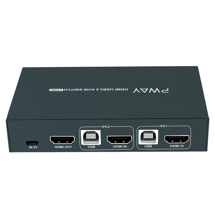 PWAY PW-S7201H Commutateur KVM HDMI 2 entrées 1 sortie 4K HD Coupeur d'écran vidéo